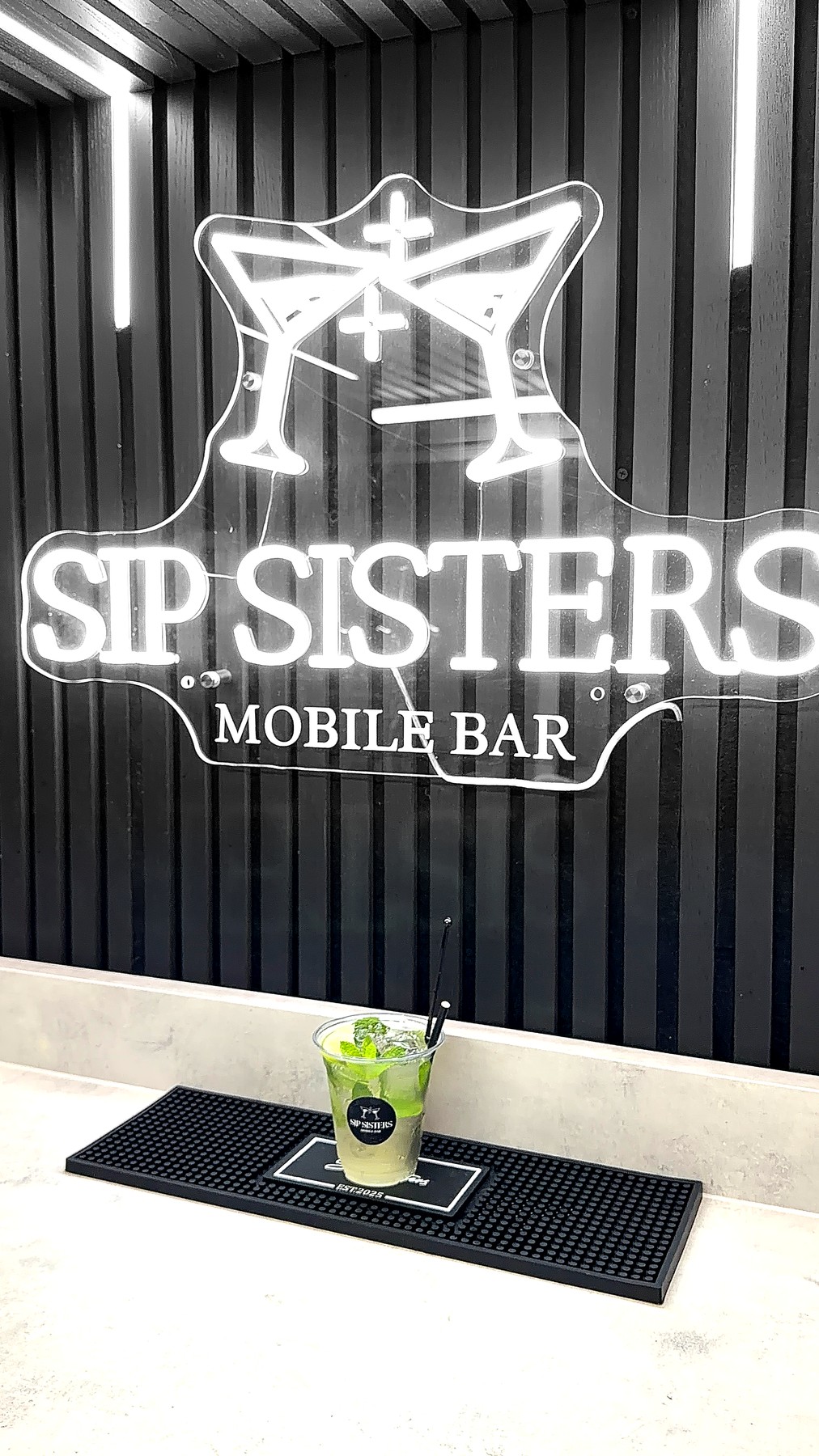 Signature cocktail served at the Sip Sisters bar